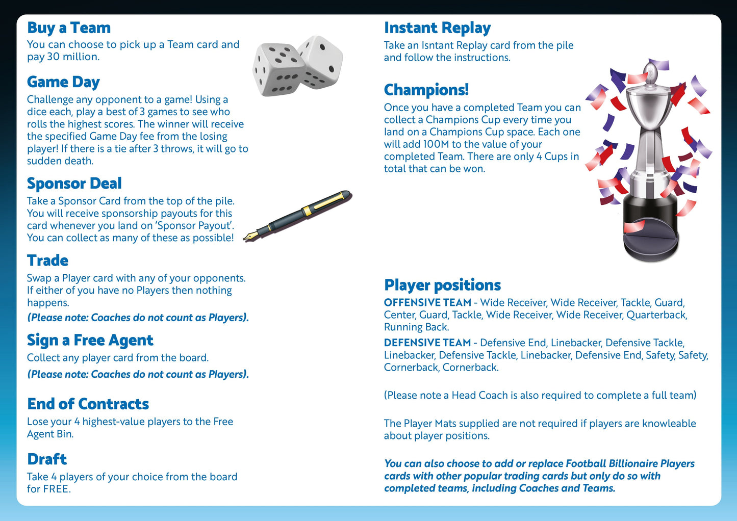 Football Billionaire US rules page 4