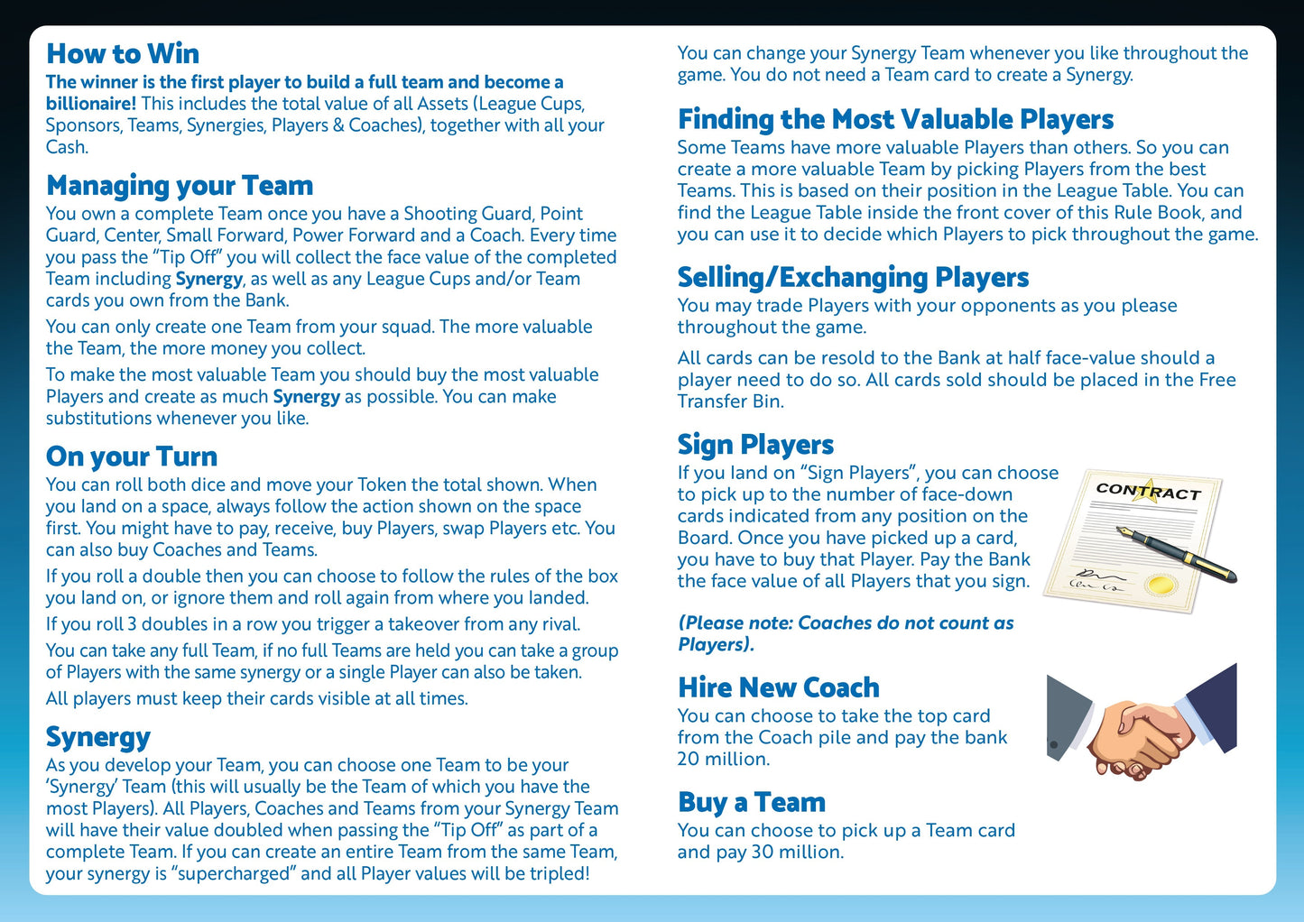 Basketball Billionaire rules page 3