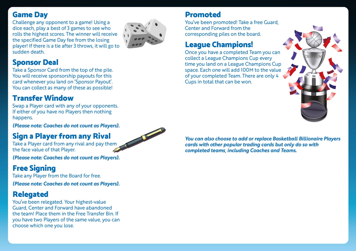 Basketball Billionaire rules page 4