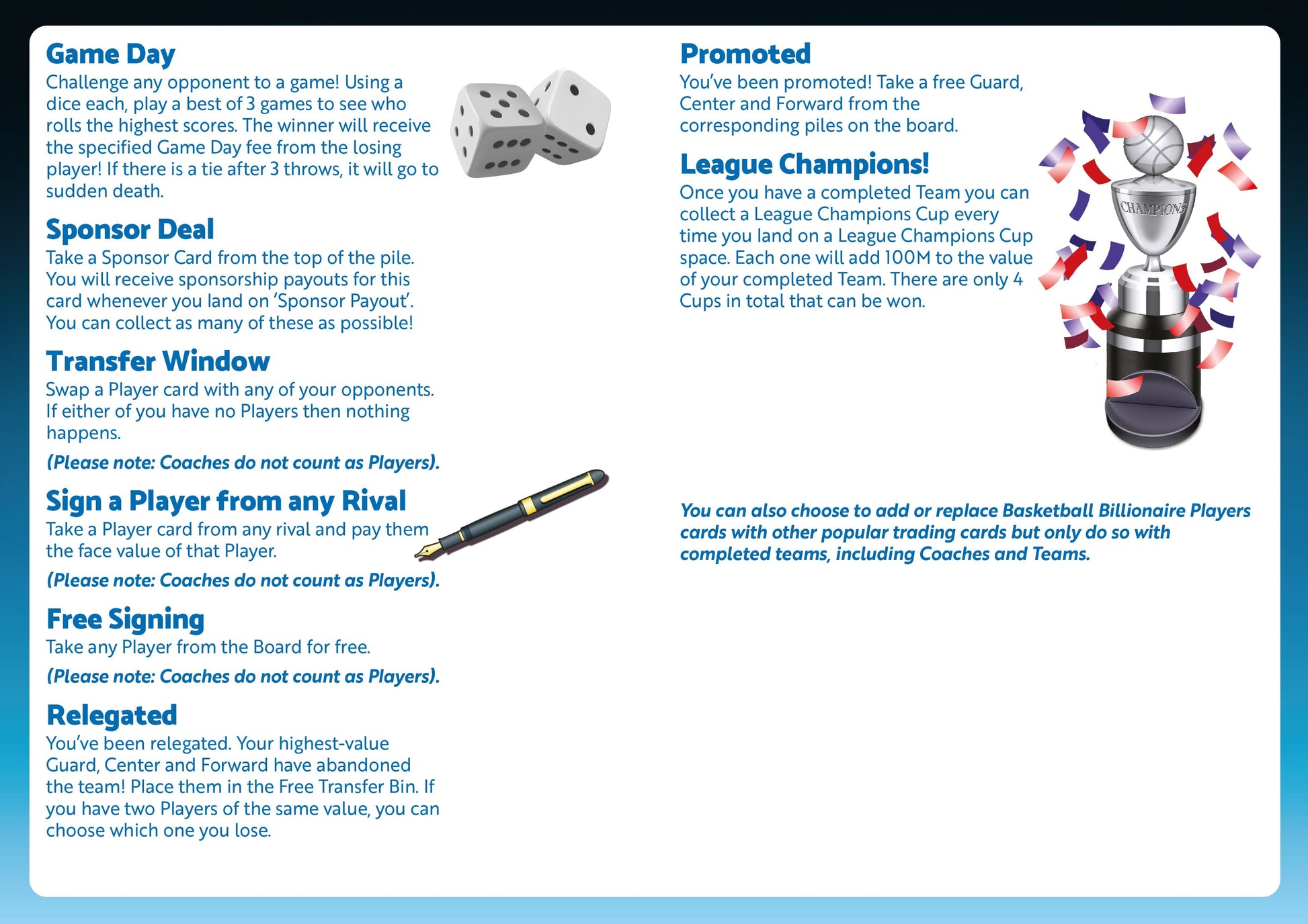 Basketball Billionaire rules page 4