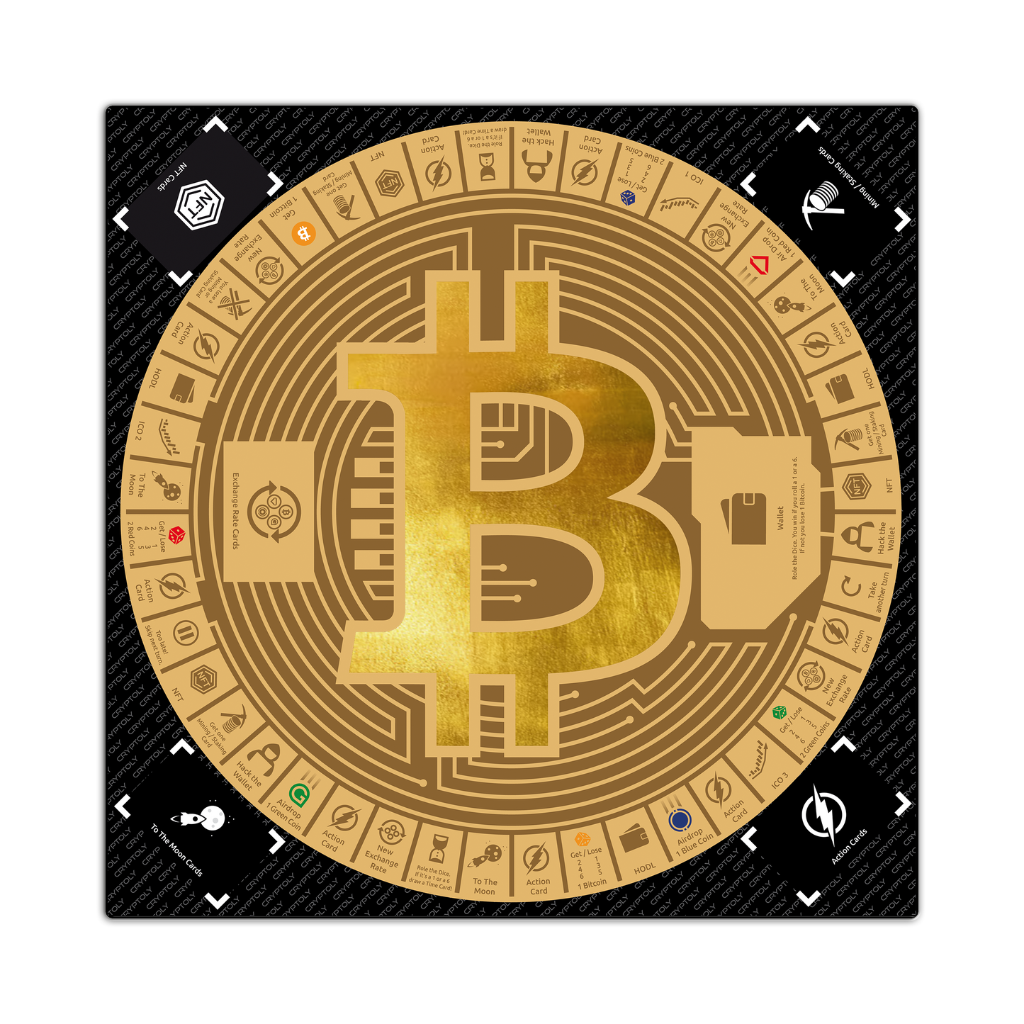 Cryptoly Bitcoin strategy game — full game board (3500x3500)