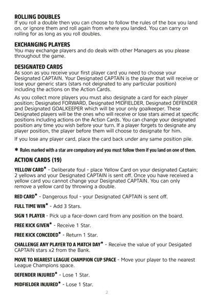 Manchester City Football Club Board Game — gameplay mechanics