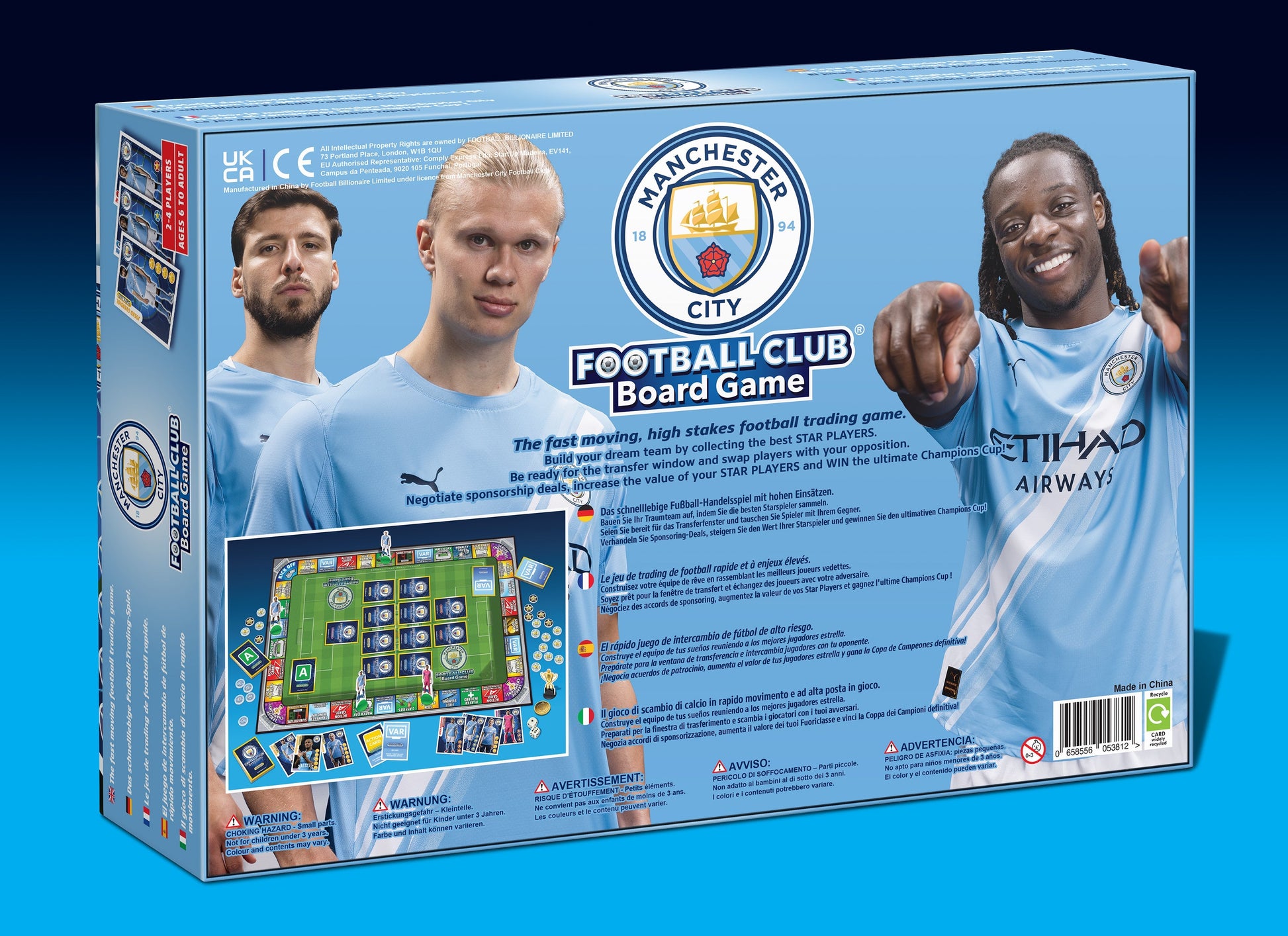Manchester City Football Club Board Game — box base, high-res