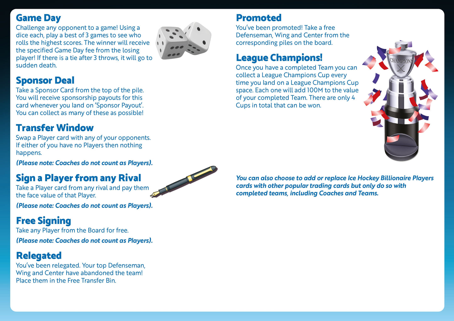 Ice Hockey Billionaire rules page 4