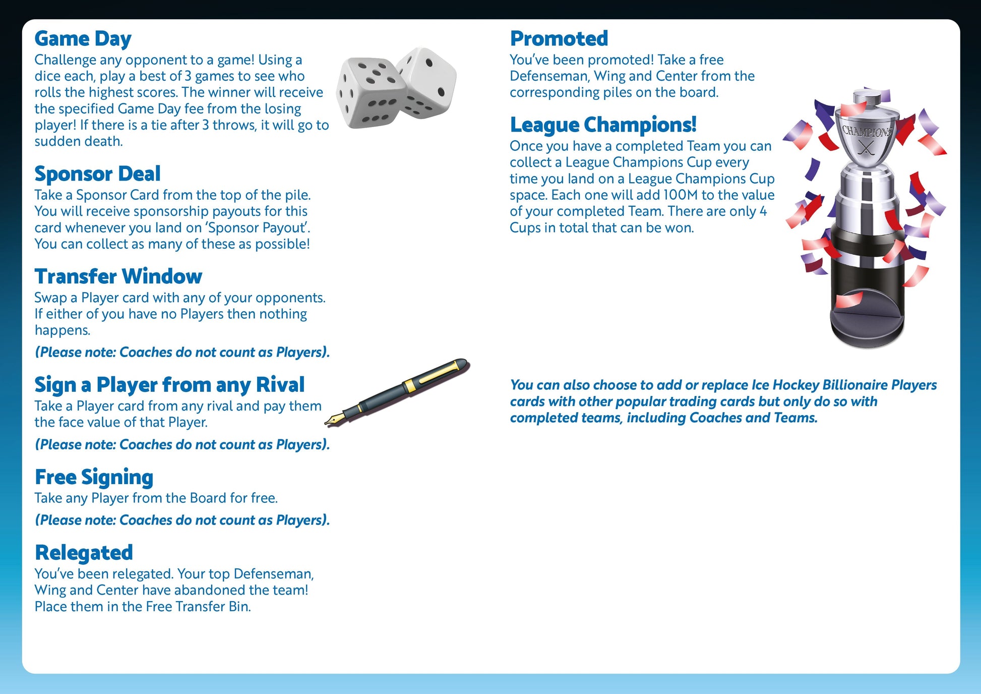 Ice Hockey Billionaire rules page 4