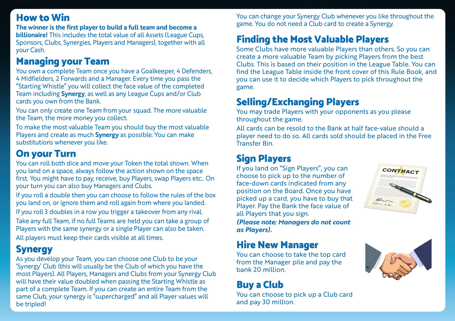 Soccer Billionaire rules page 3