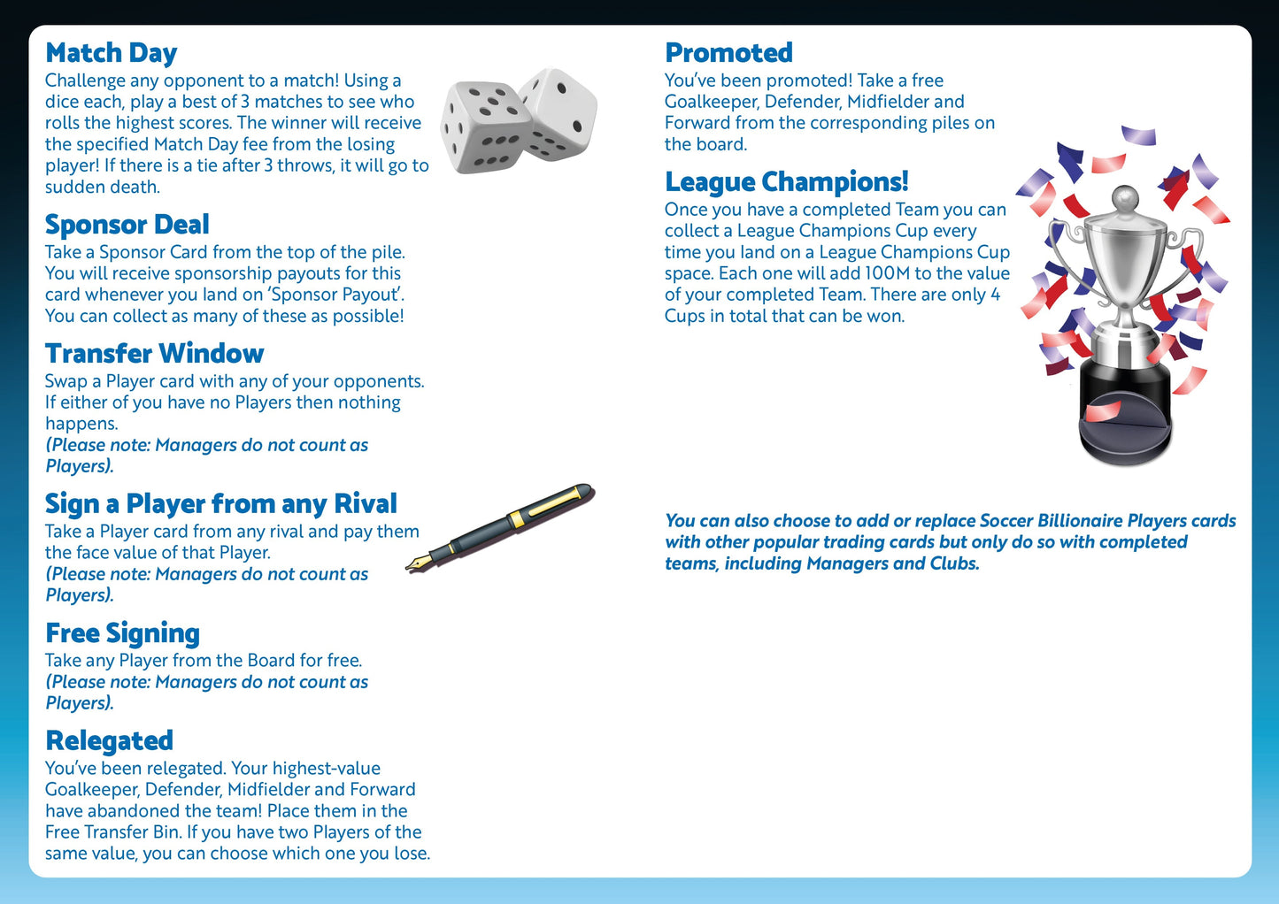 Soccer Billionaire rules page 4