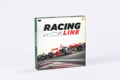 Racing Line board game box, angle